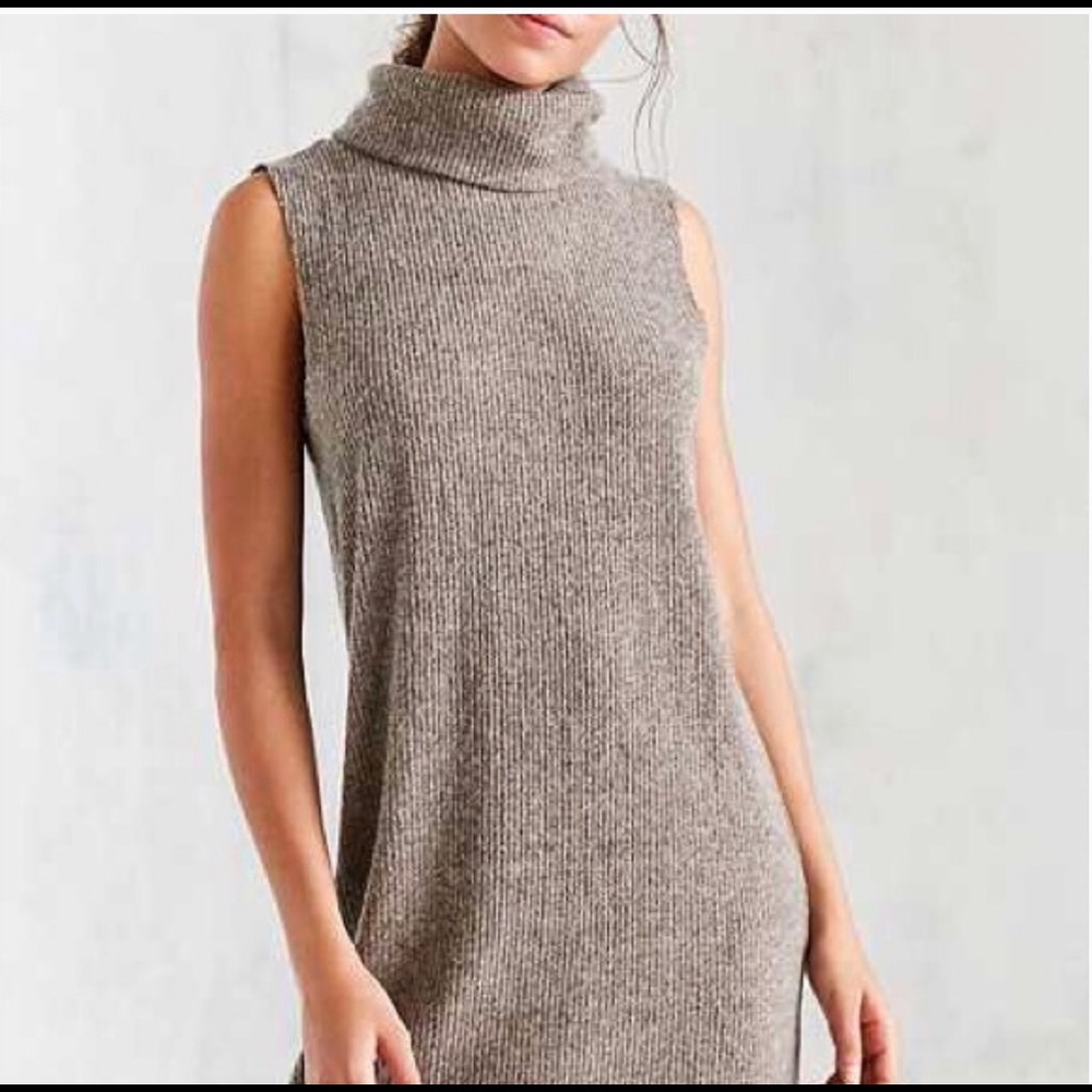 UO Grey Turtleneck Ribbed Sweater dress: Size S.